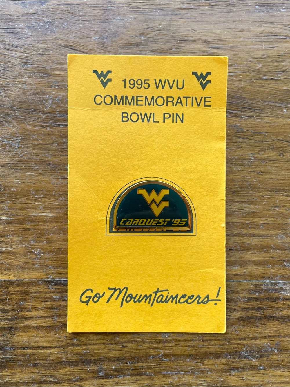 Vintage 1995 WVU Carquest Bowl Commemorative Pin